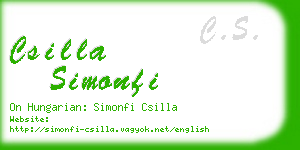 csilla simonfi business card